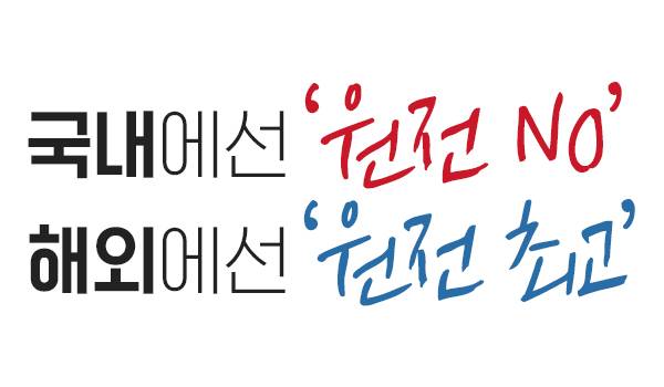 국내에선 '원전 NO', 해외에선 '원전 최고'