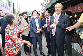 수원 영동시장 상인간담회 및 시장 방문