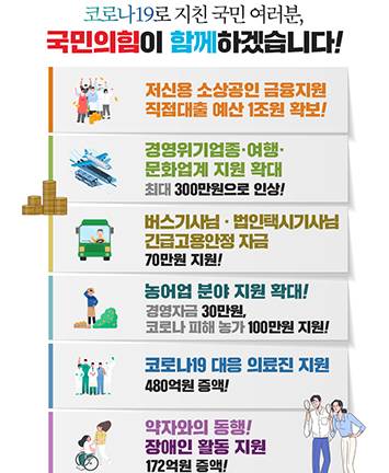 코로나19로 지친 국민 여러분, 국민의힘이 함께하겠습니다!