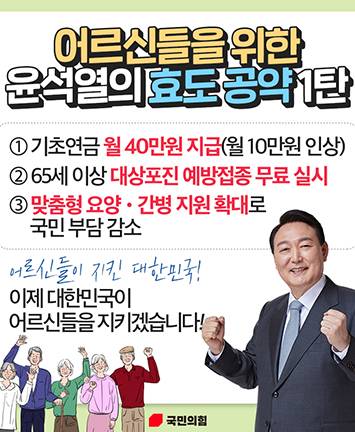 어르신들을 위한 윤석열의 효도 공약 1탄