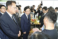 8월16일 황교안 당대표 아사 탈북 모자 추모 분향소 조문