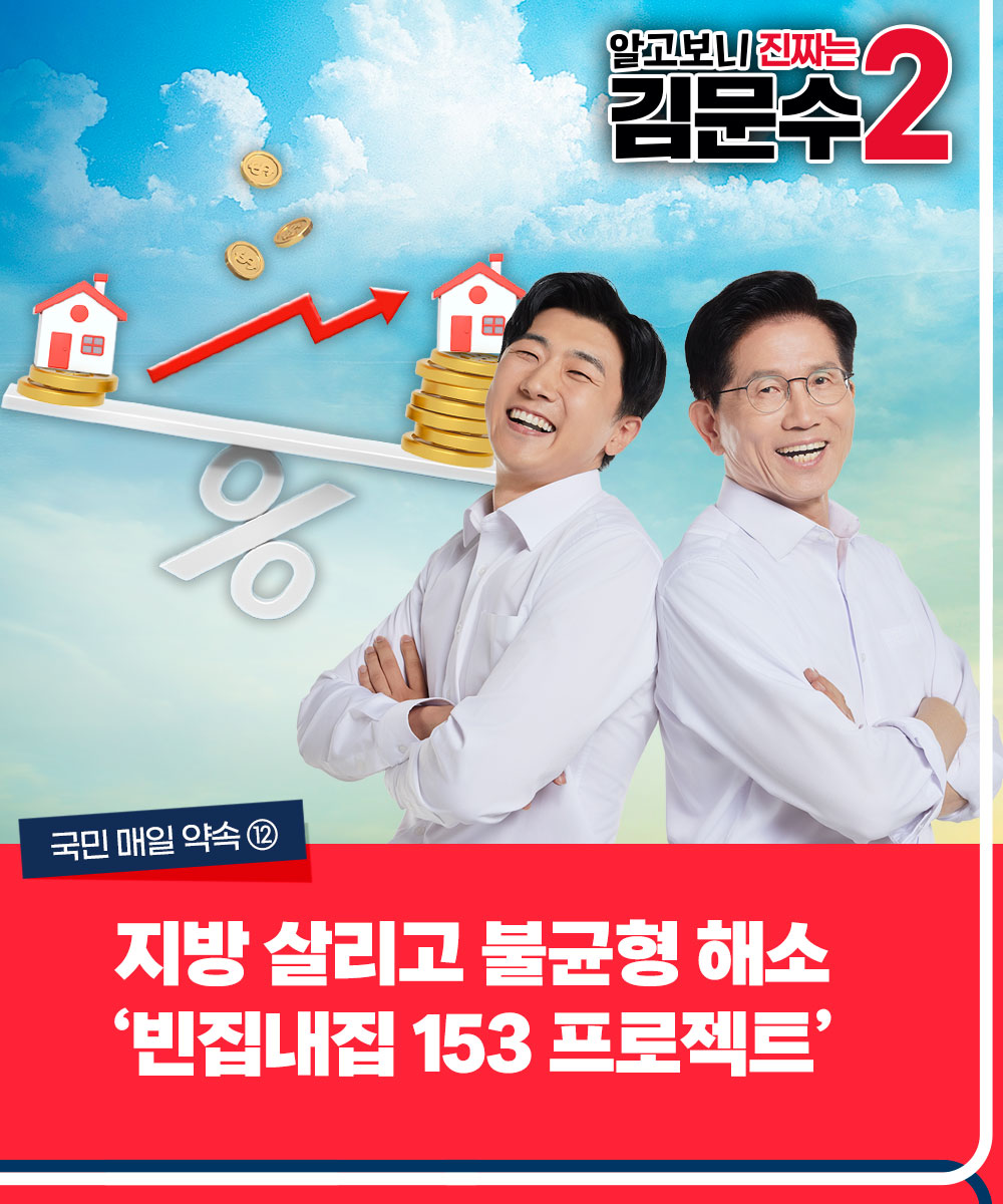 국민 매일 약속 ⑫ 지방 살리고 불균형 해소 : ‘빈집내집 153 프로젝트’