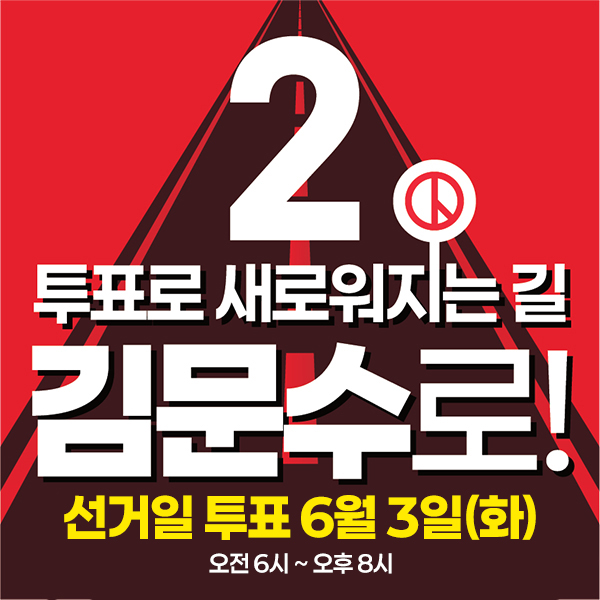 투표로 새로워지는 길 김문수로!