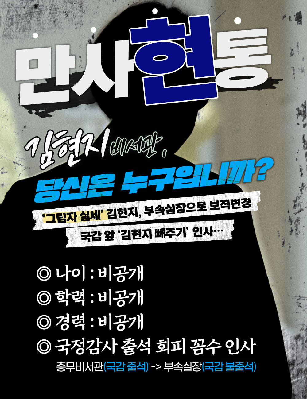 만사현통! 김현지 비서관, 당신은 누구입니까