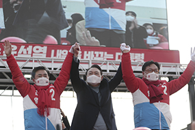 “7월 16일은 보령머드 축제의 날, 3월 9일은 국민승리 축제의 날” 보령 유세