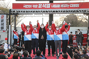 “대구시민 여러분, 감사합니다. 사랑합니다.” 대구 달서구 유세