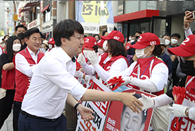 경기도 의정부시 유세 및 시민 인사