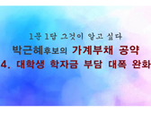 박근혜후보 가계부채공약 '넷' : 대학생 학자금 부담 대폭완화