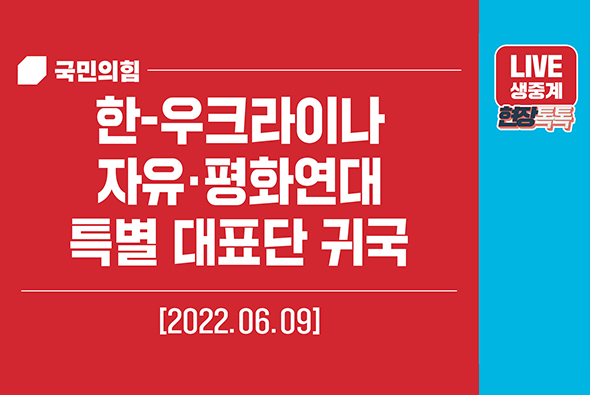 [Live] 6월 9일 한-우크라이나 자유·평화연대 특별 대표단 귀국 기자회견