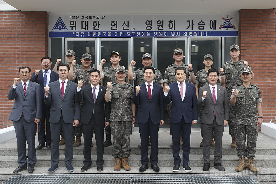 김기현 당 대표, 육군 3사단 방문