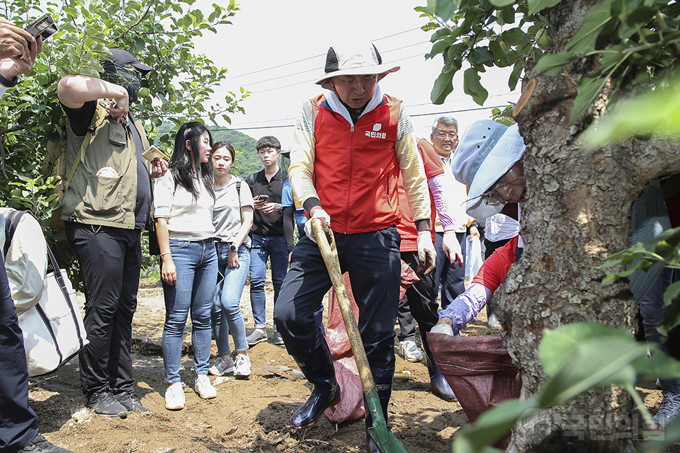 김기현 당 대표,  경상북도 예천군 수해복구 봉사활동